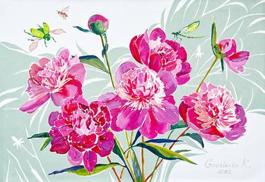 Original Fine Art Floral Paintings by Gavrylenko Kateryna