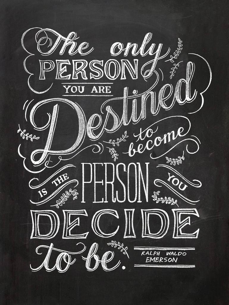 Seize Your Destiny | Ralph Waldo Emerson Quote Drawing by Amanda ...