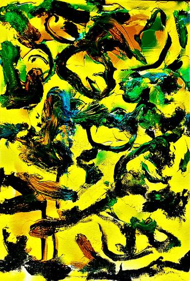 Original Abstract Expressionism Botanic Paintings by SILAJIT GHOSH