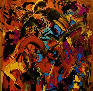 Original Abstract Expressionism Abstract Paintings by SILAJIT GHOSH
