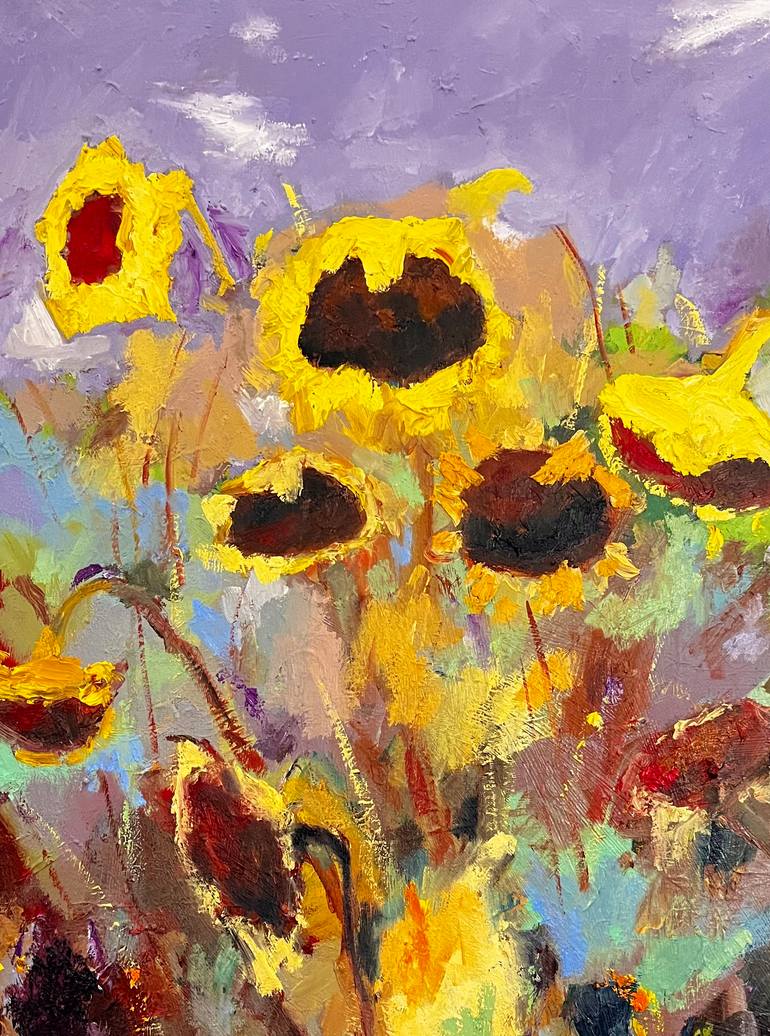 Original Abstract Expressionism Botanic Painting by Edvard Badalyan