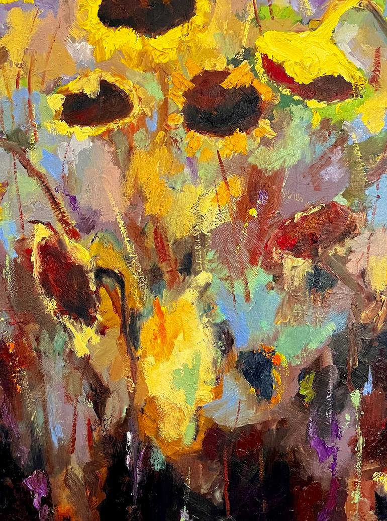 Original Abstract Expressionism Botanic Painting by Edvard Badalyan