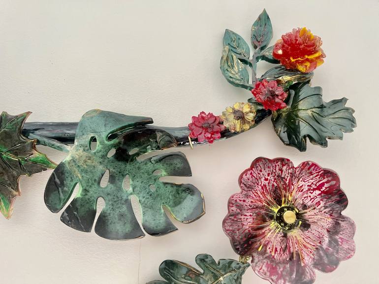 Original Floral Sculpture by Farrin Chwalkowski