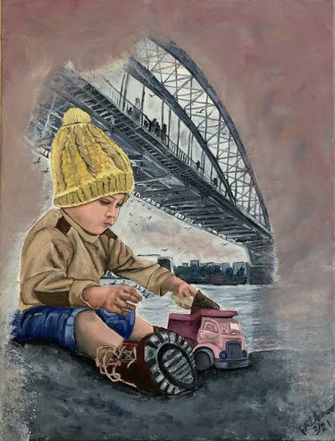 Original Conceptual Kids Painting by Farrin Chwalkowski