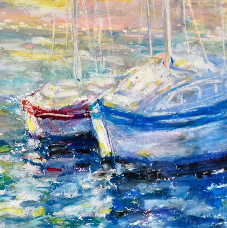 Original Contemporary Seascape Drawing by Oxana Shimanchuk