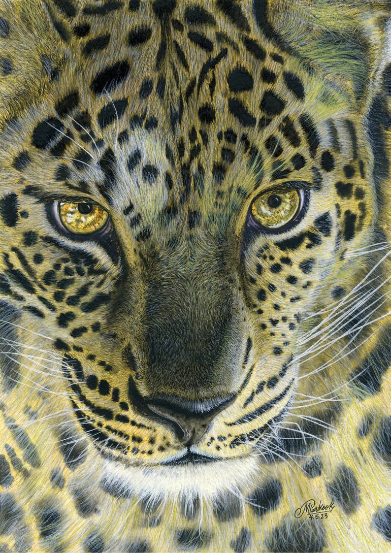 Leopard, The Stealthy Hunter Painting by Mo Parkook | Saatchi Art