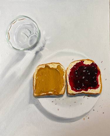 Peanut Butter and Jelly, oil on panel, 8x10, 2023 thumb