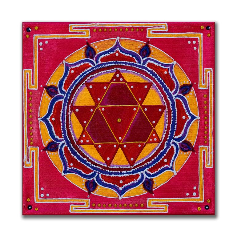 Original Geometric Abstract Painting by Vladilena Cherednichenko