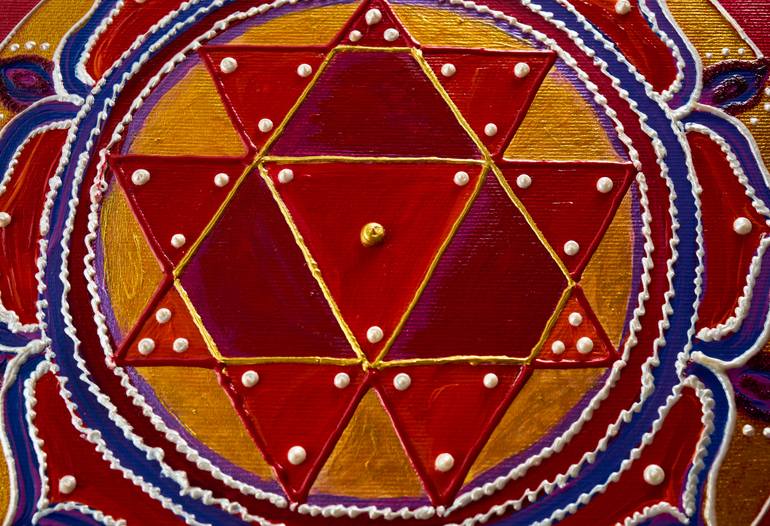 Original Geometric Abstract Painting by Vladilena Cherednichenko