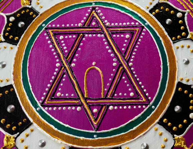 Original Geometric Abstract Painting by Vladilena Cherednichenko