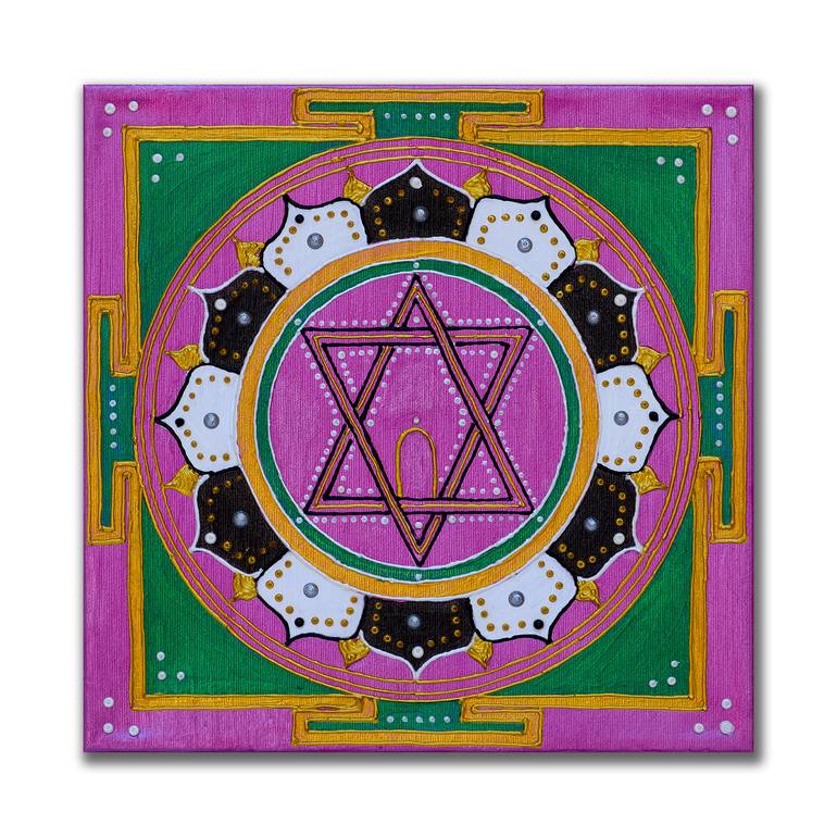 Original Geometric Abstract Painting by Vladilena Cherednichenko