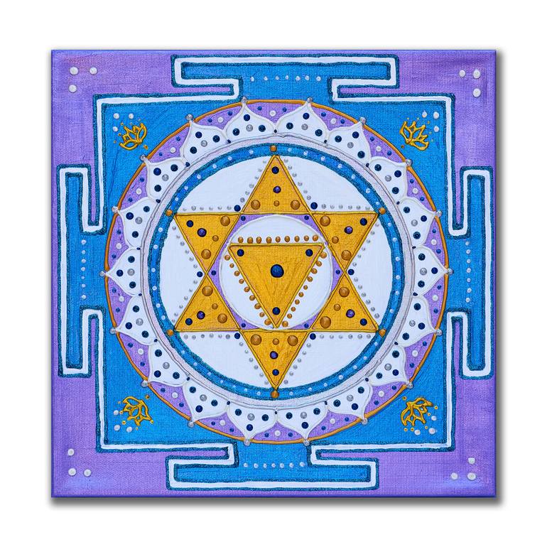 Original Geometric Abstract Painting by Vladilena Cherednichenko