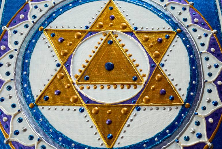 Original Geometric Abstract Painting by Vladilena Cherednichenko