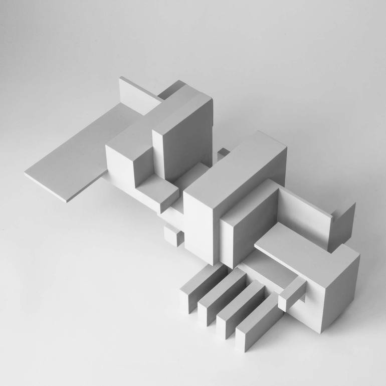 Original Geometric Abstract Sculpture by Hani Habashi