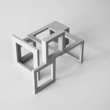 Original Geometric Abstract Sculpture by Hani Habashi