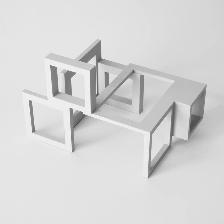 Original Geometric Abstract Sculpture by Hani Habashi