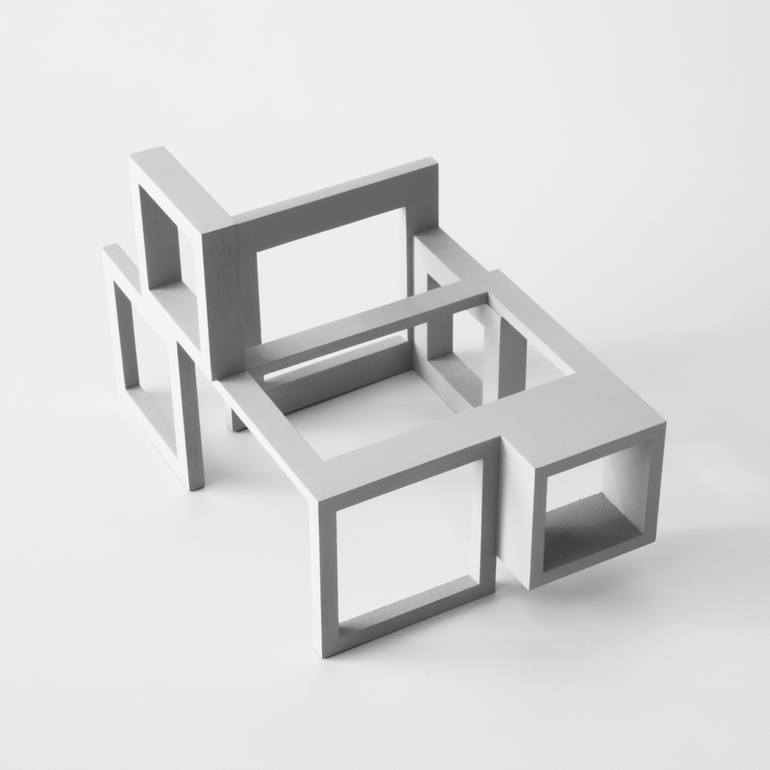 Original Geometric Abstract Sculpture by Hani Habashi