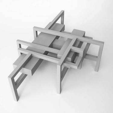 Original Geometric Abstract Sculpture by Hani Habashi