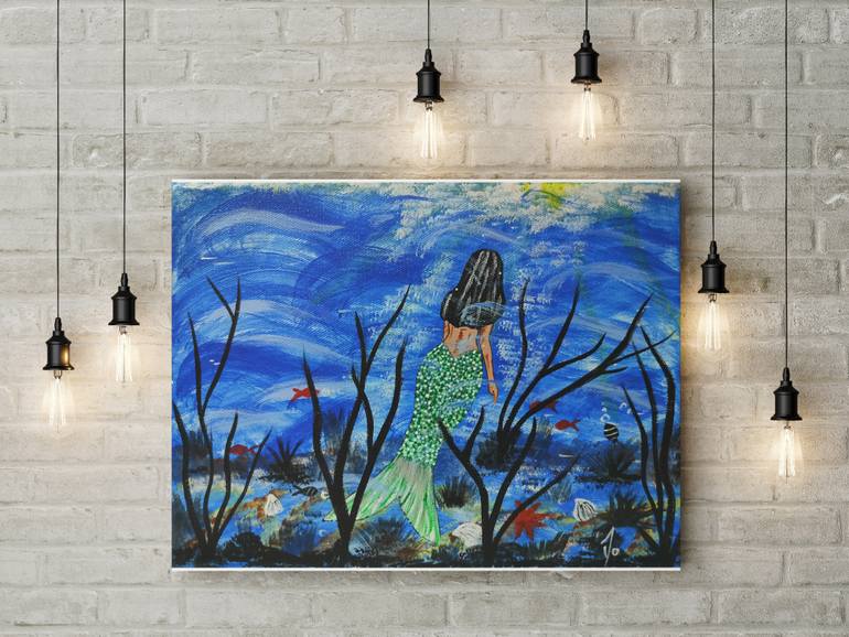 Original Abstract Expressionism Water Painting by Jyoti Goswami
