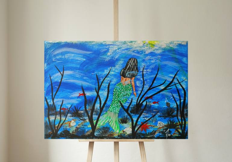 Original Abstract Expressionism Water Painting by Jyoti Goswami