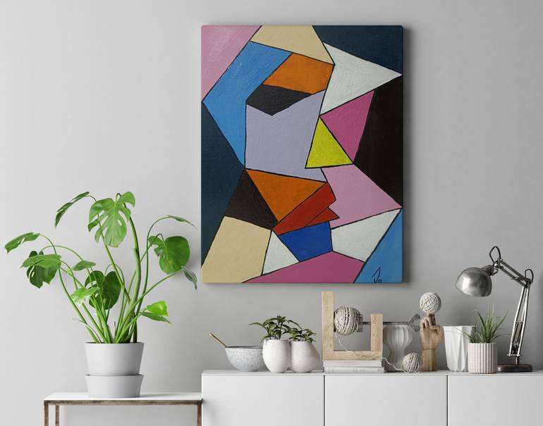 Original Abstract Expressionism Abstract Painting by Jyoti Goswami