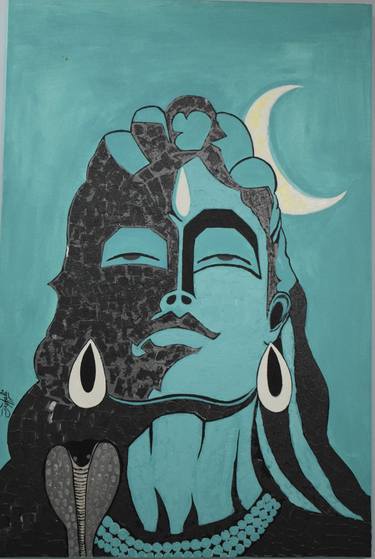 Original Abstract Religion Mixed Media by Shefali Puri Saluja