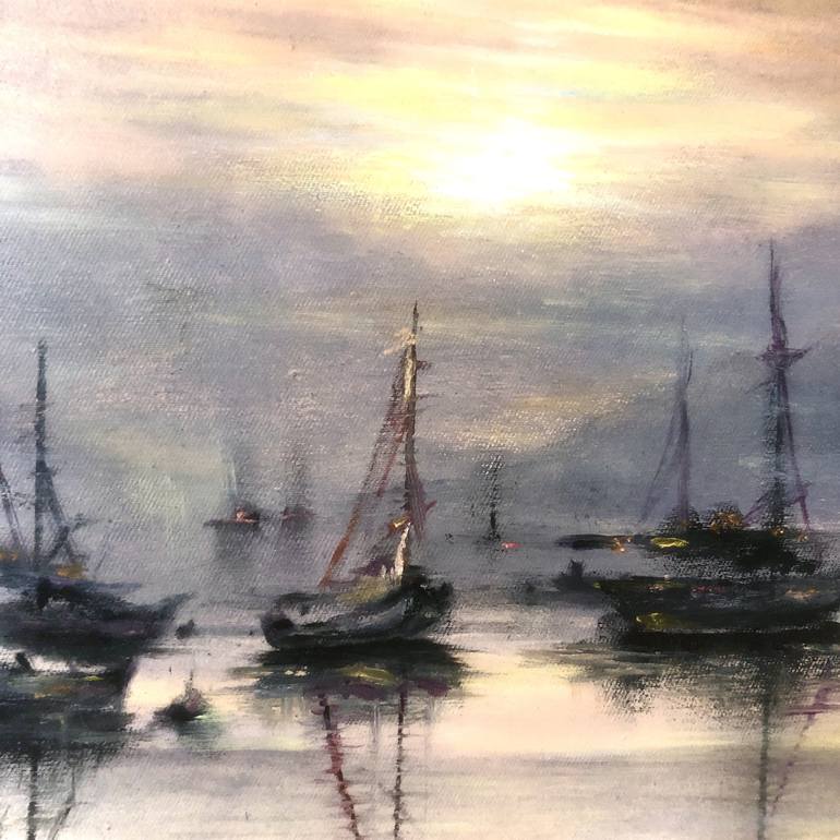 Original Realism Sailboat Painting by Madina Tairova