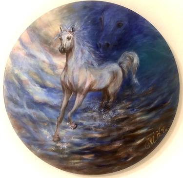 Original Abstract Horse Paintings by Madina Tairova