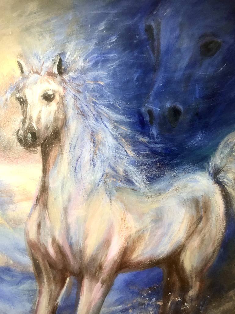 Original Abstract Horse Painting by Madina Tairova