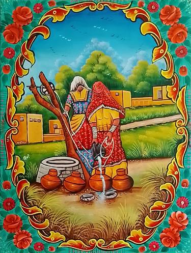 Print of Folk Culture Paintings by Naveed Shehzad