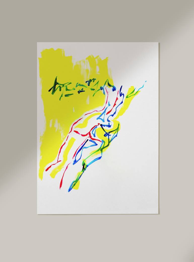 Original Abstract Expressionism Body Painting by Anna Gaikovich