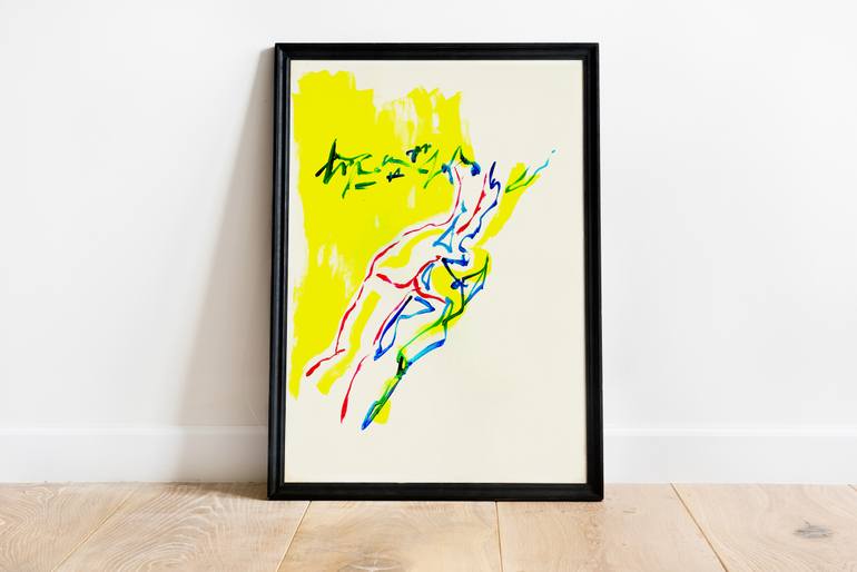 Original Abstract Expressionism Body Painting by Anna Gaikovich