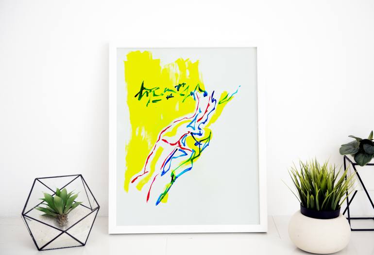 Original Abstract Expressionism Body Painting by Anna Gaikovich