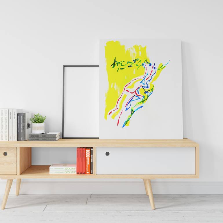 Original Abstract Expressionism Body Painting by Anna Gaikovich