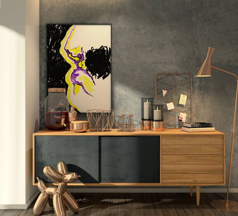 Original Abstract Women Painting by Anna Gaikovich