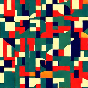 Original Algorithmic Abstract Digital by Voltaire Blanc