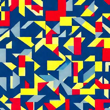 Original Algorithmic Abstract Digital by Voltaire Blanc