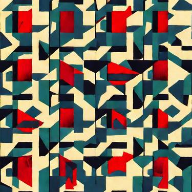 Original Algorithmic Abstract Digital by Voltaire Blanc