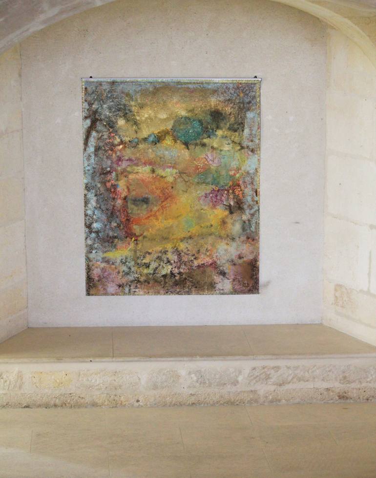 Original Abstract Landscape Painting by Dominique Comolet