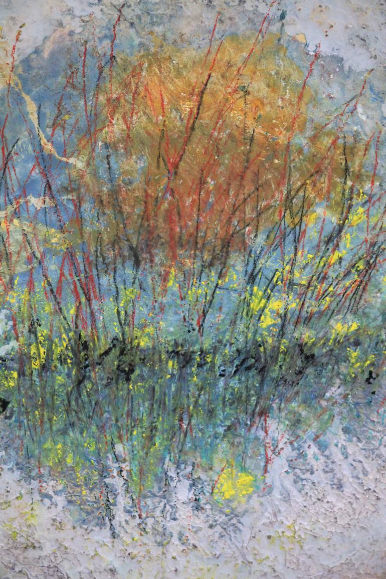 Original Abstract Expressionism Abstract Painting by Dominique Comolet