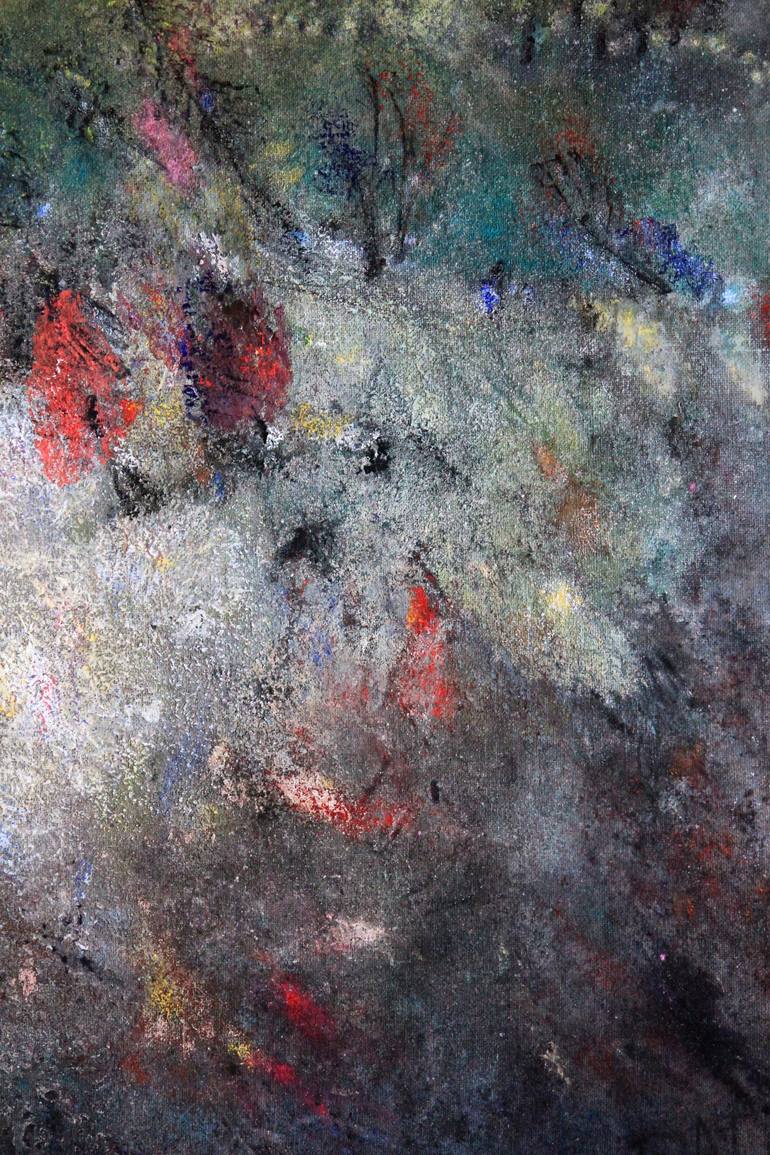 Original Abstract Expressionism Landscape Painting by Dominique Comolet