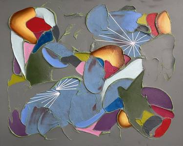 Original Abstract Expressionism Abstract Mixed Media by Caity Salamanca
