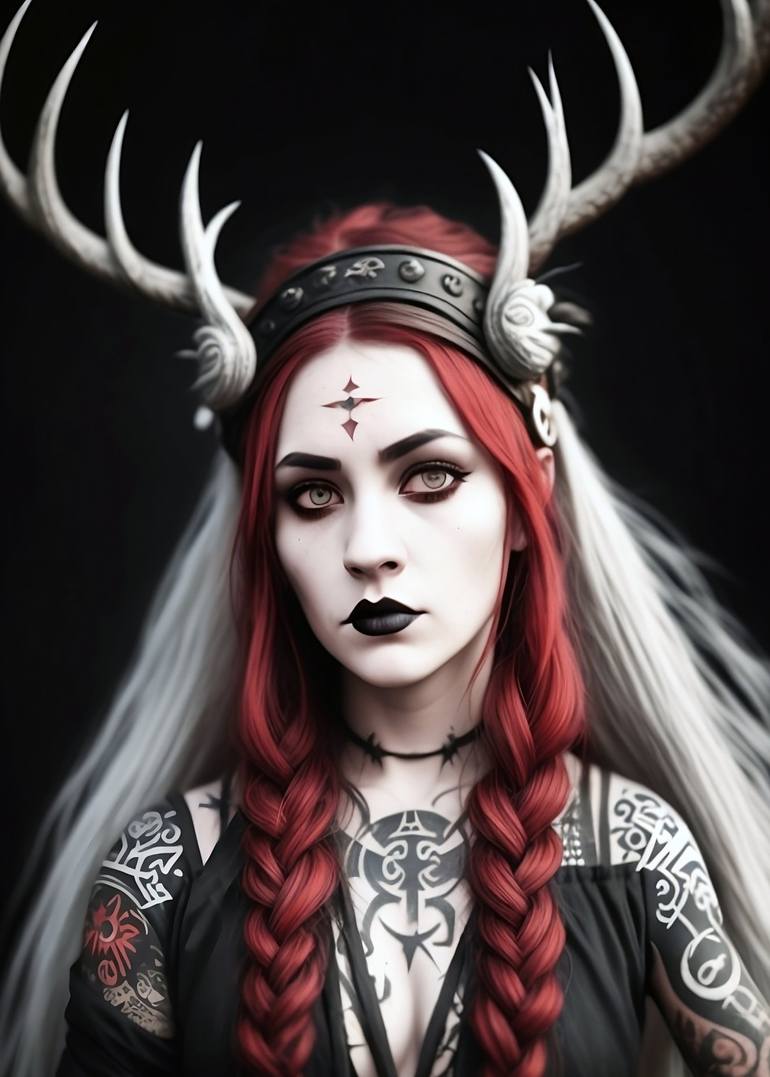 Vesta pagan viking girl - Print