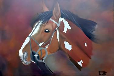 Original Art Deco Horse Paintings by Laraib Zeeshan