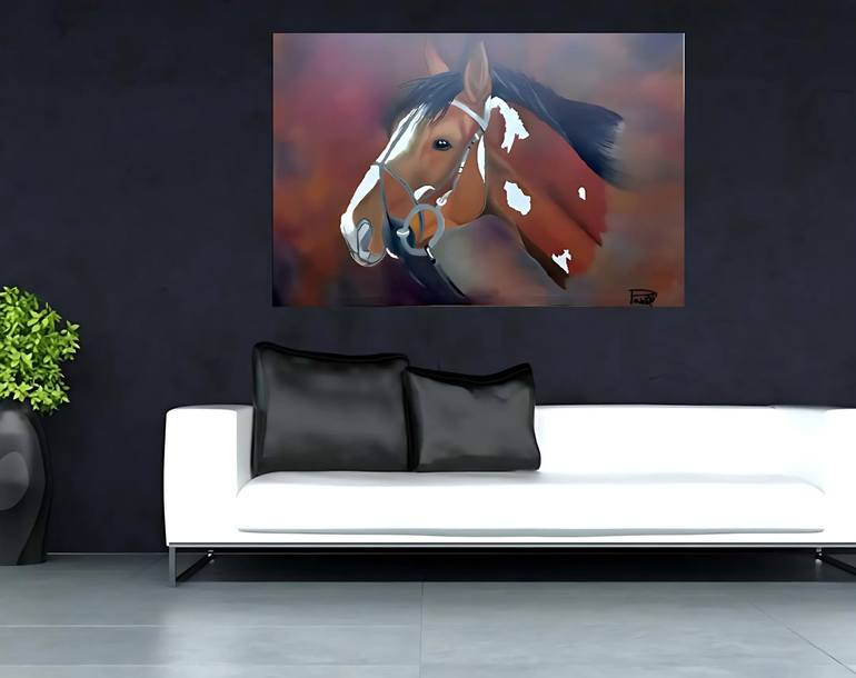 Original Horse Painting by Laraib Zeeshan