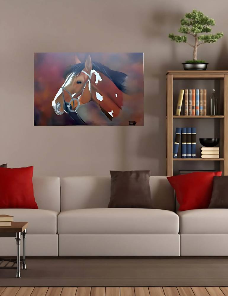 Original Contemporary Horse Painting by Laraib Zeeshan