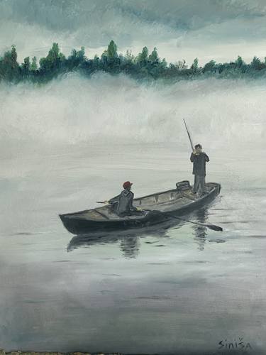 Original Fine Art Boat Paintings by Sinisa Dimitrijevic