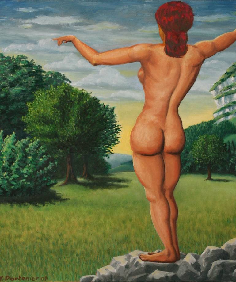 Print of Figurative Nude Painting by Yves Portenier