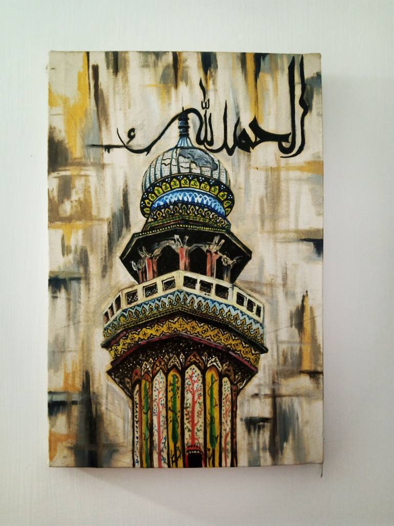 Original Abstract Architecture Painting by Tayyba  Amjad Hussain