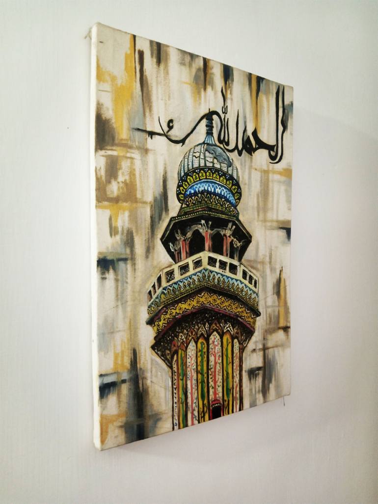 Original Abstract Architecture Painting by Tayyba  Amjad Hussain